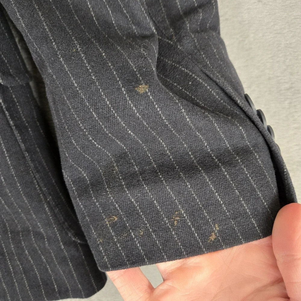 Banana‎ Republic Blazer Mens 42R Gray Wool Tailored Fit Italian Fabric Jacket